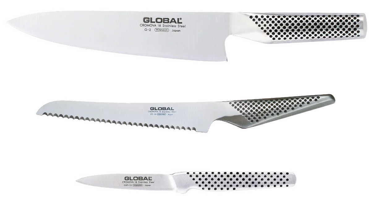 Global G-26115R Messerset dreiteilig