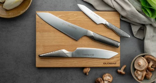 Global G-458110/AB Set: Kiritsuke, Gemüsemesser, Allzweckmesser