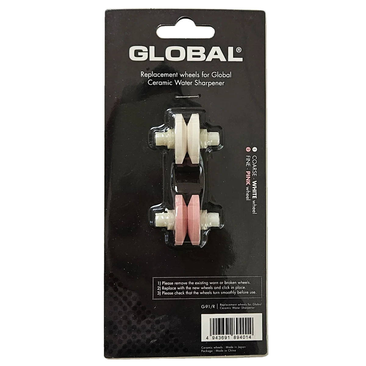 Global G-91/R Ersatz Keramikrollen 1000/5000 für Wasserschleifer G-91SB Global G-91 Ersatzrollen