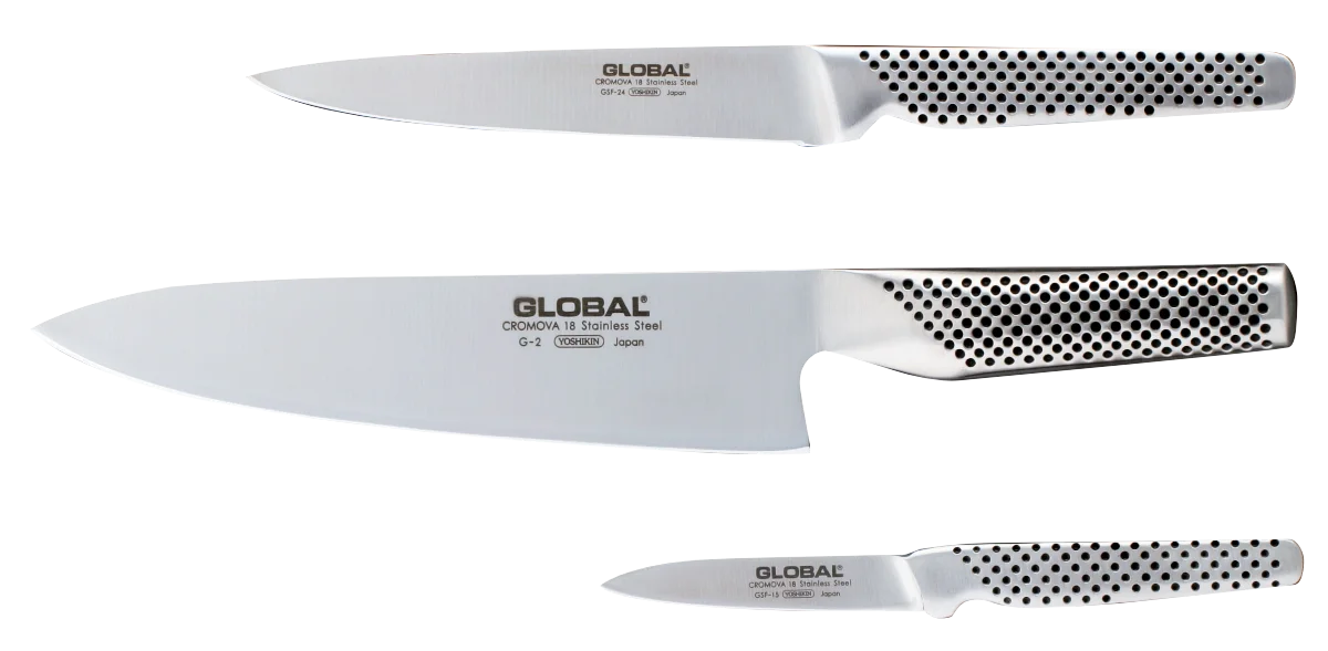 Set with drei knife Global